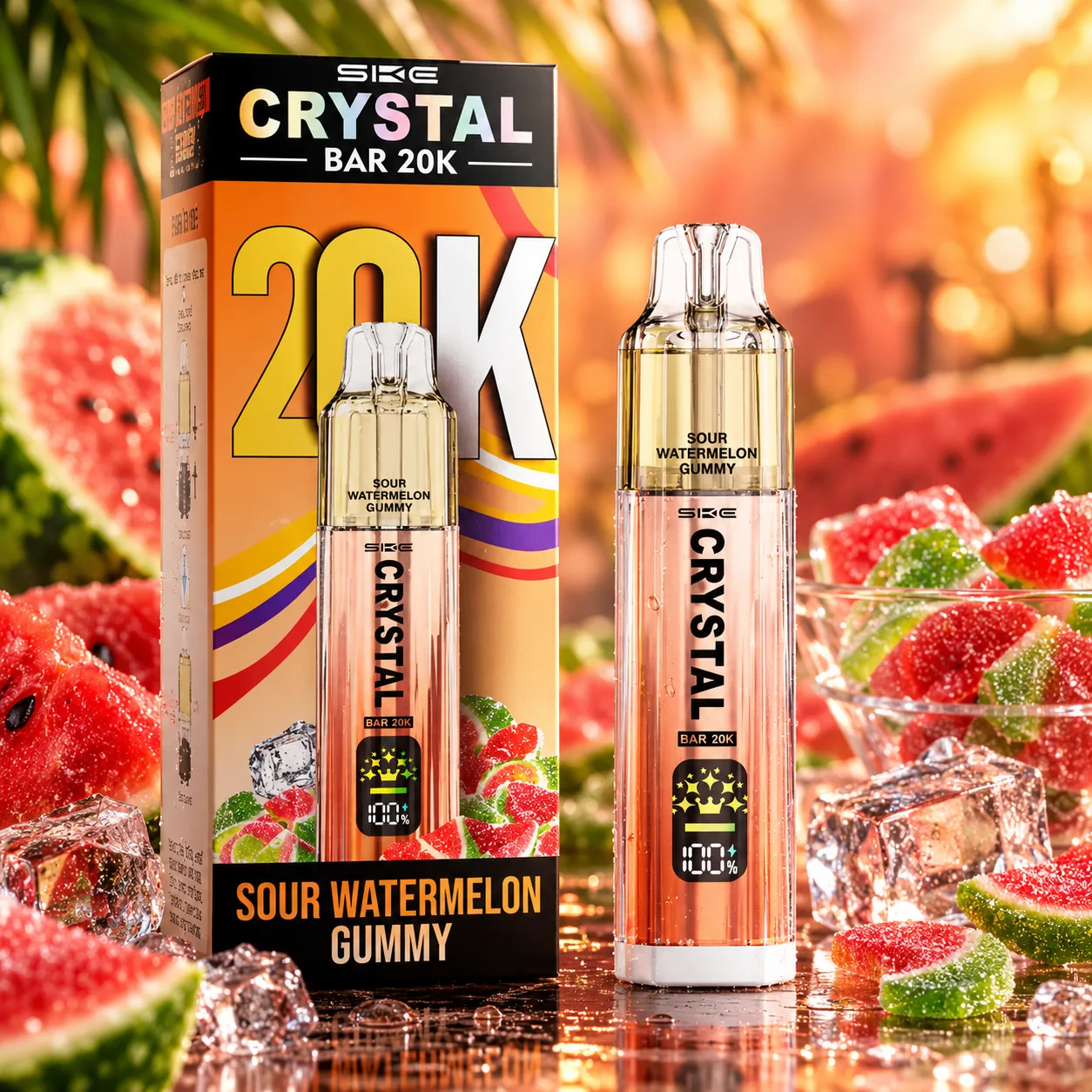 CRYSTAL CRYSTAL BAR 20K — Sour Watermelon Gummy купить