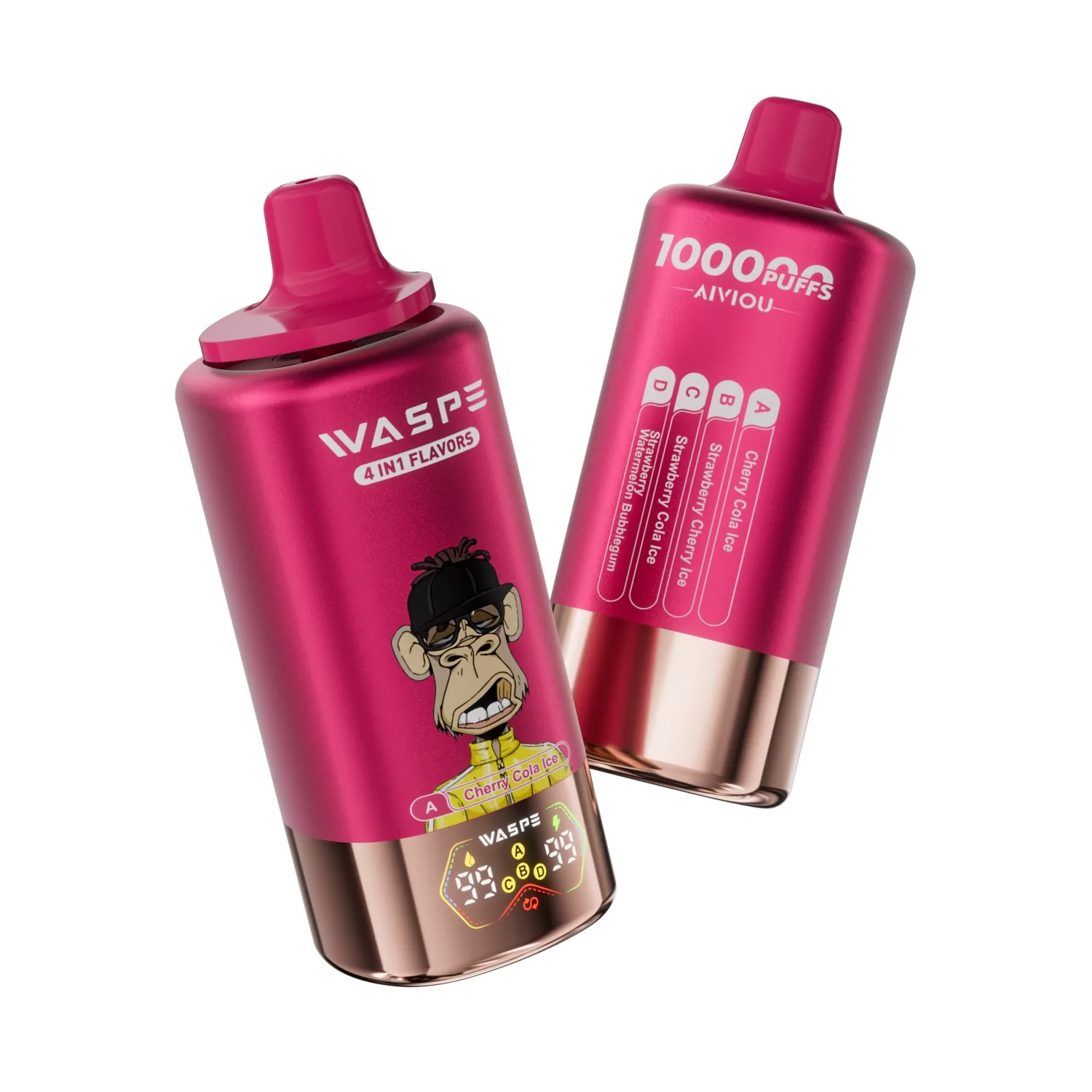 WASPE WASPE 100k (4 в 1) — Cherry Cola Ice, Strawberry Cherry Ice, Strawberry Cola Ice, Strawberry Watermelon Bubble Gum купить