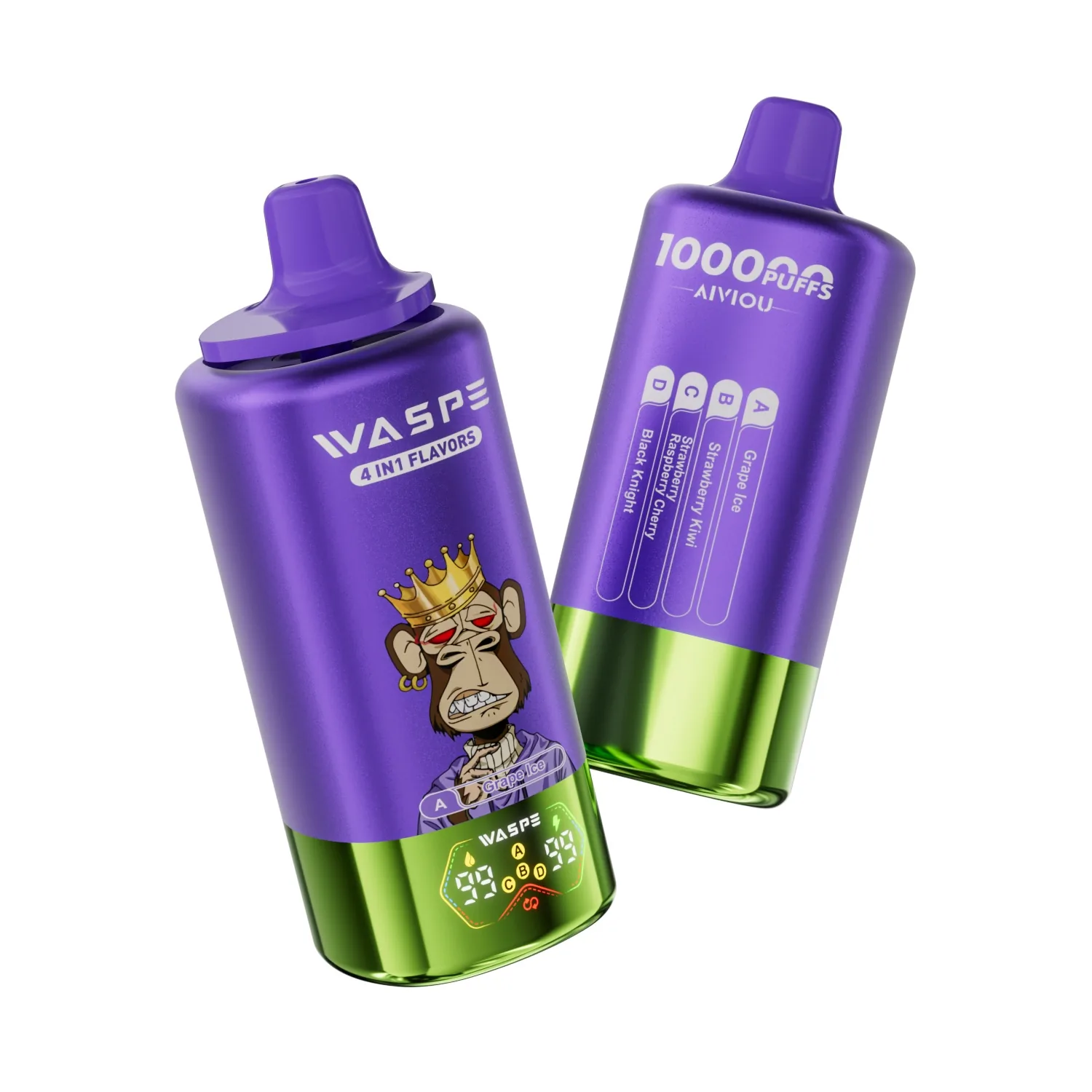 WASPE WASPE 100k (4 в 1) — Grape Ice, Strawberry Kiwi, Strawberry Raspberry Cherry, Black Knight купить