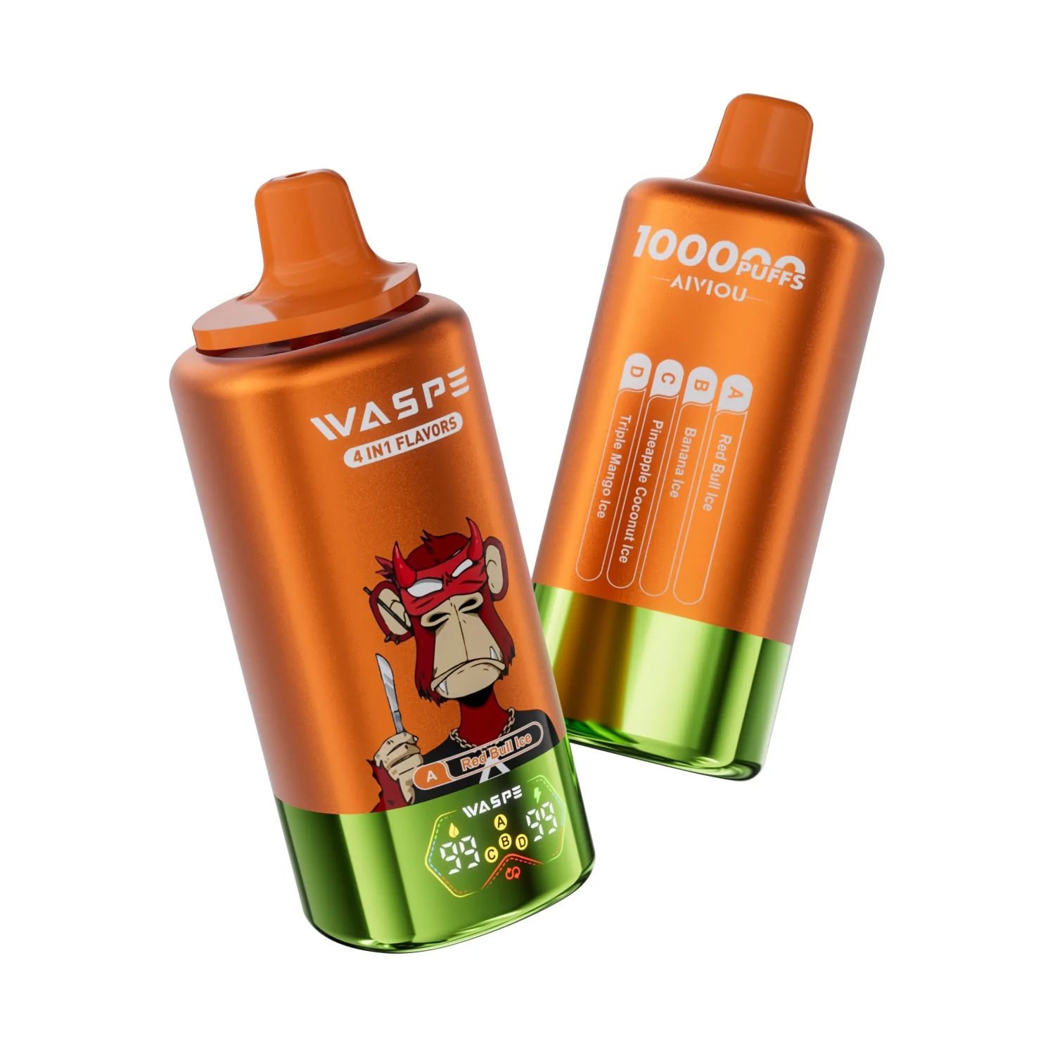 WASPE WASPE 100k (4 в 1) — Red Bull Ice, Banana Ice, Pineapple Coconut, Triple Mango Ice купить